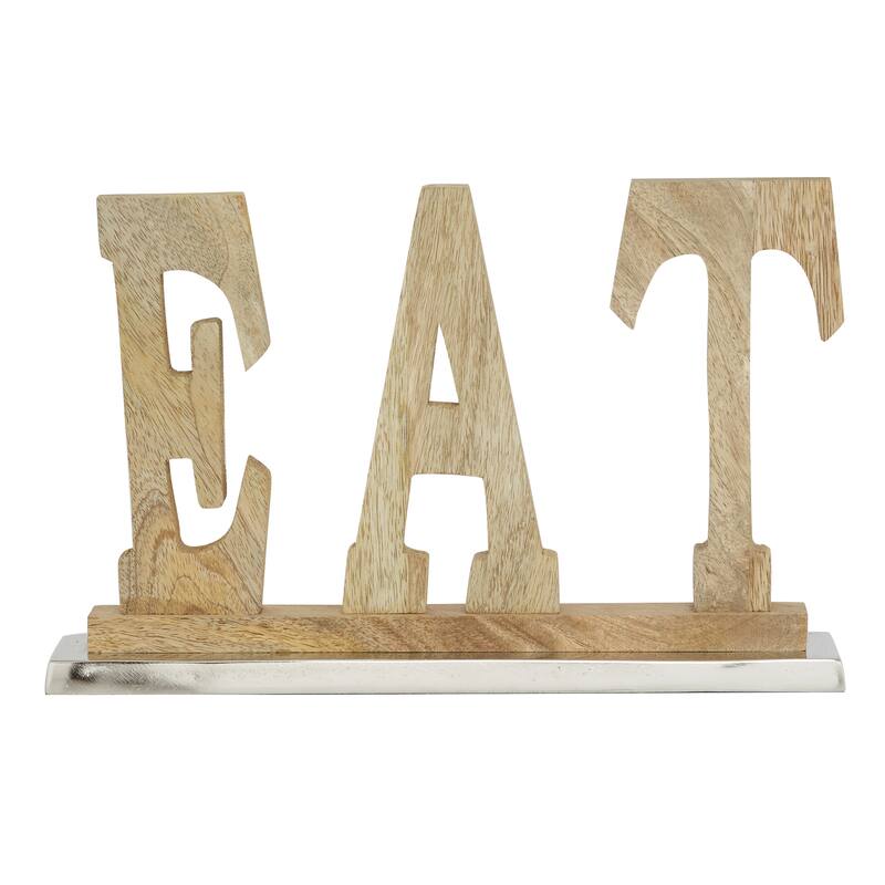 Brown Wood Natural Decorative Sign 8 x 13 x 2 - 13 x 2 x 8