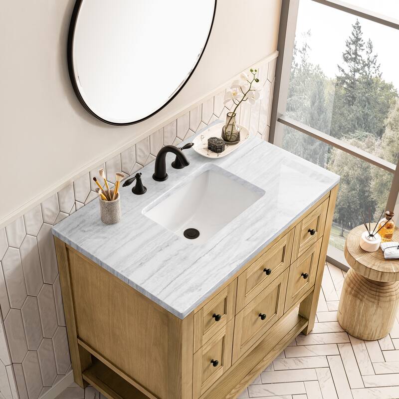 James Martin Vanities Breckenridge 36" Single Vanity, Light Natural Oak