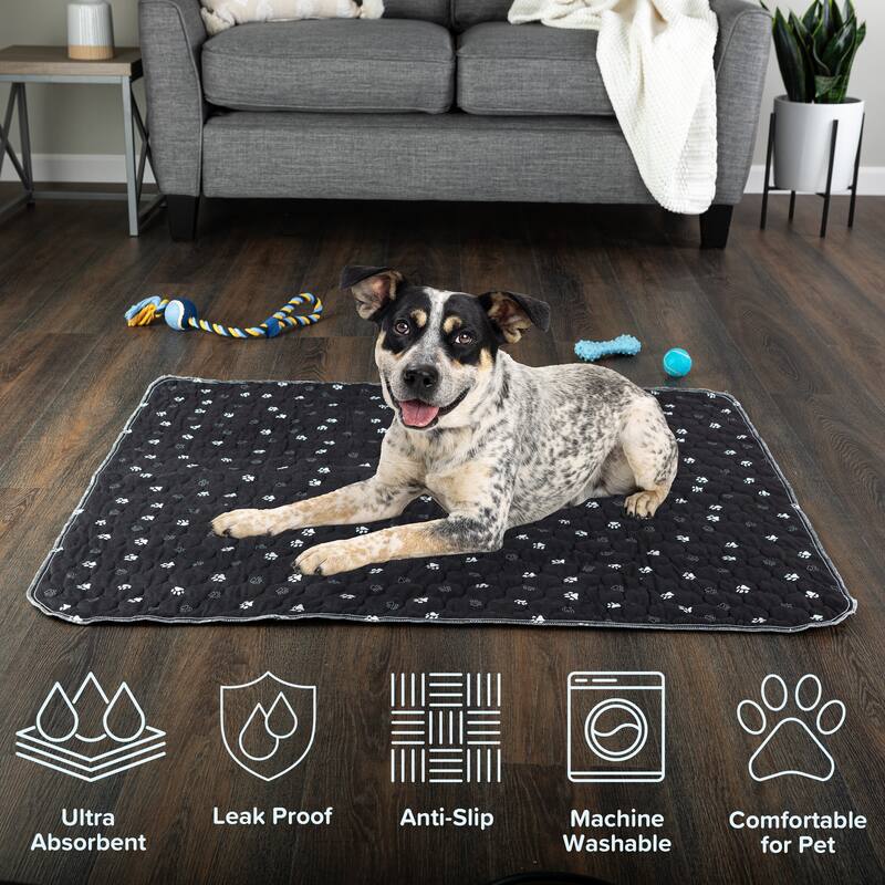 PETMAKER Washable Pee Pads for Dogs with Grooming Glove