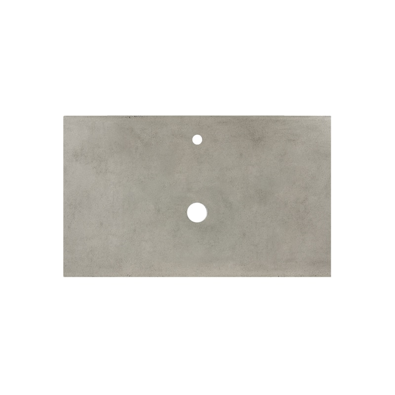 NativeStone Concrete Vanity Top - Vessel Sink Cutout with Single Faucet Hole (Top Only)