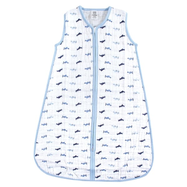 slide 1 of 1, Luvable Friends Baby Boy Sleeveless Muslin Cotton Sleeping Bag, Sack, Blanket, Airplanes Muslin 0-6 Months - Airplanes Muslin