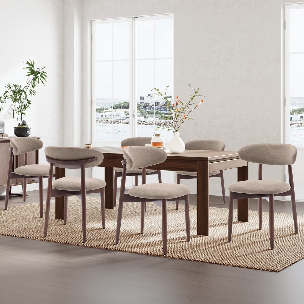 Modern Fabric Upholstered Kitchen Side Chairs, Farmhouse Dining Chairs