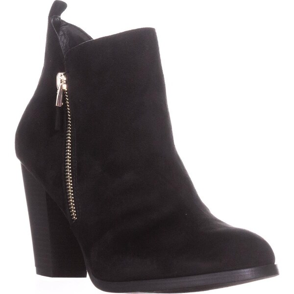 black ankle boots with zip