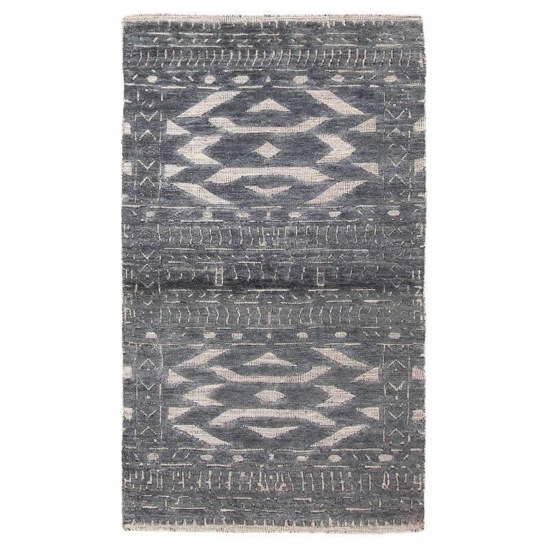 ECARPETGALLERY Hand-knotted Tangier Teal Wool Rug - 2'11 x 4'11 - Teal - 2'11 x 4'11