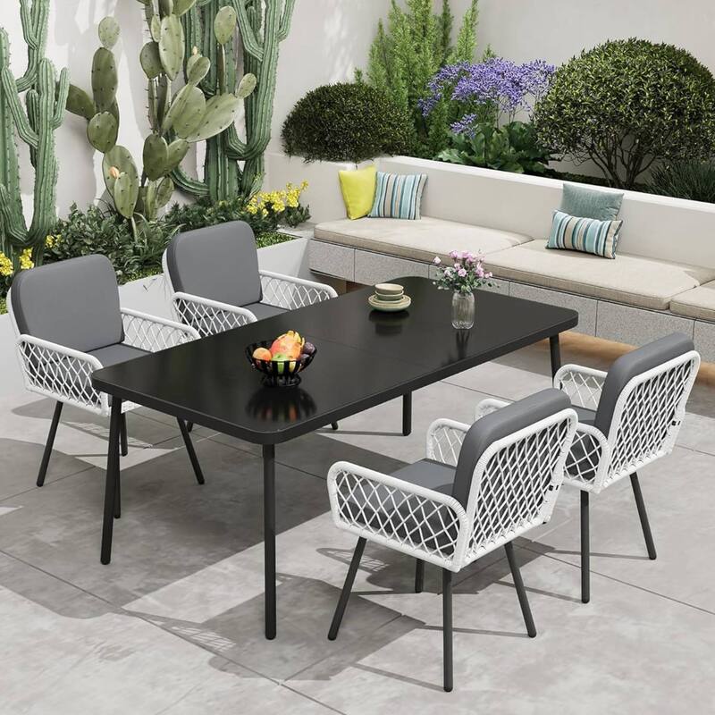 2PCS Patio Outdoor Dining Chairs, Armchair for Indoor, Garden, Balcony, Deck, Backyard - N/A