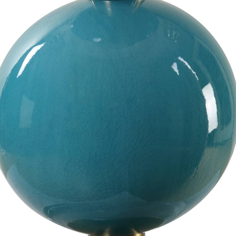 Uttermost Palawan Blue Glaze Table Lamp - 31.25" H X 17" W X 17" D