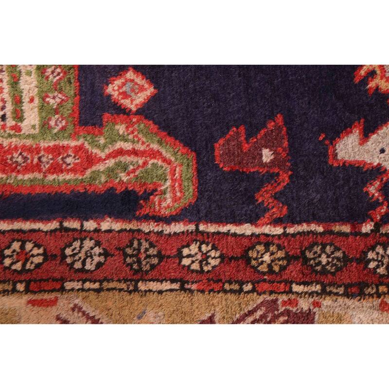 ECARPETGALLERY Hand-knotted Konya Anatolian Navy Wool Rug - 4'7 x 10'2