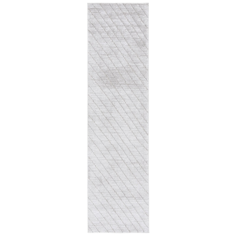SAFAVIEH Neptune Francies Contemporary Rug - 2'2" x 8' Runner - Light Grey/Grey