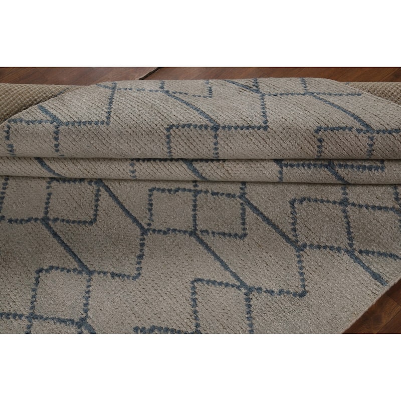 Contemporary Moroccan Oriental Area Rug Handmade Wool Carpet - 5'0" x 7'11"