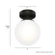preview thumbnail 4 of 9, Hunter Hepburn 1-Light Flush Mount Ceiling Light - Bedroom, Bath, Entry, Hallway - Damp-Rated - Vintage, Globe Light