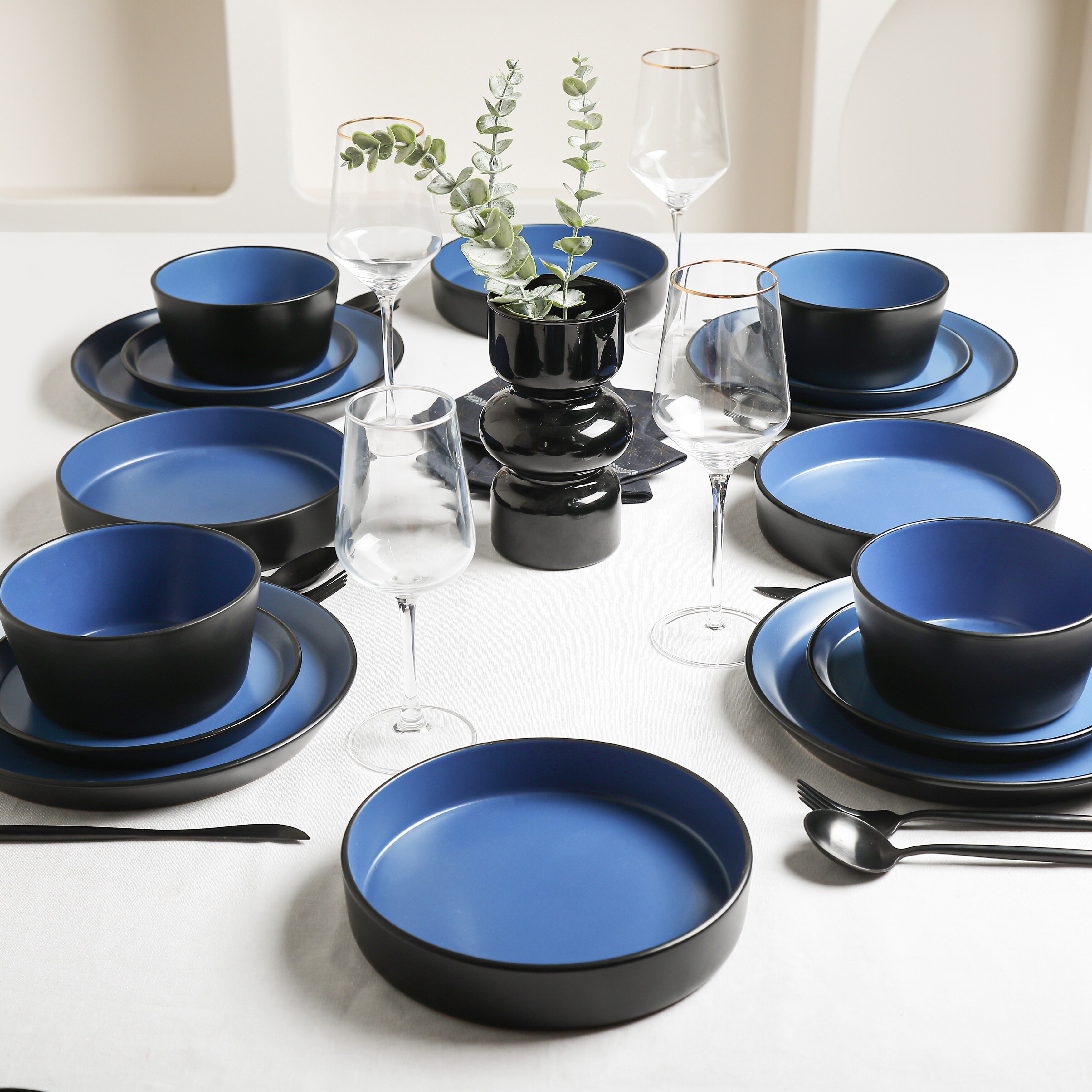 Stone Lain Albie Stoneware Dinnerware Set, Cereal and Pasta Bowls