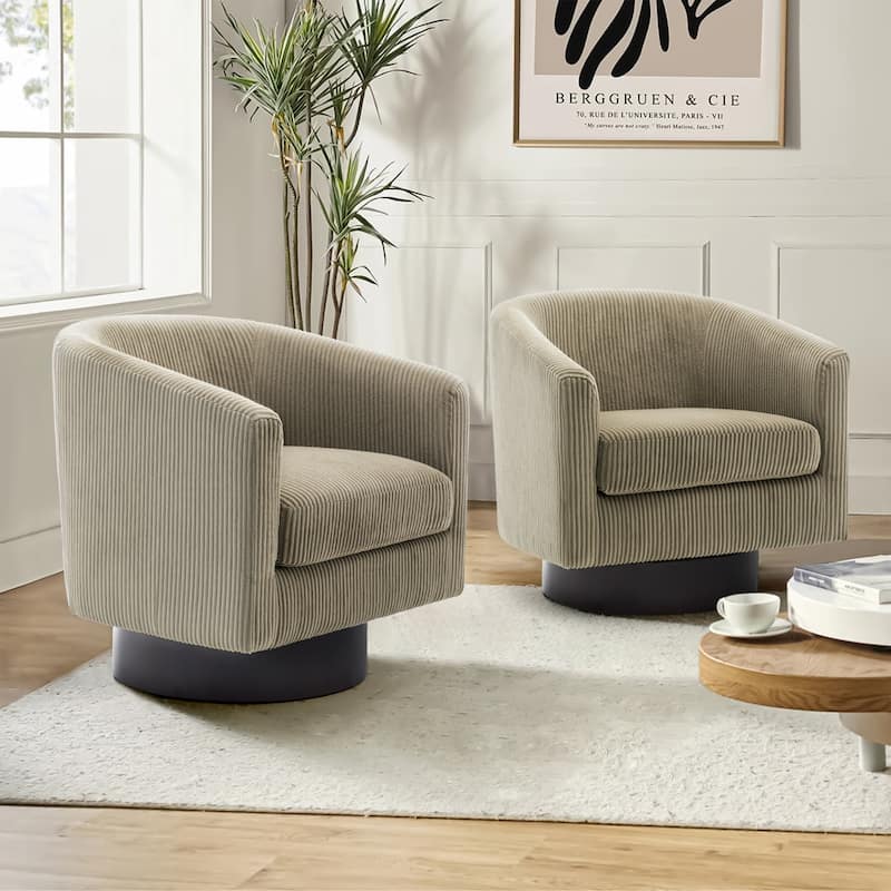 Modern 360° Swivel Barrel Accent Chairs by DREAMSIDEA