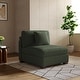 preview thumbnail 21 of 190, Modern Modular Sectional Sofa Corduroy Chaise Lounges Armless Chair - Green Armless