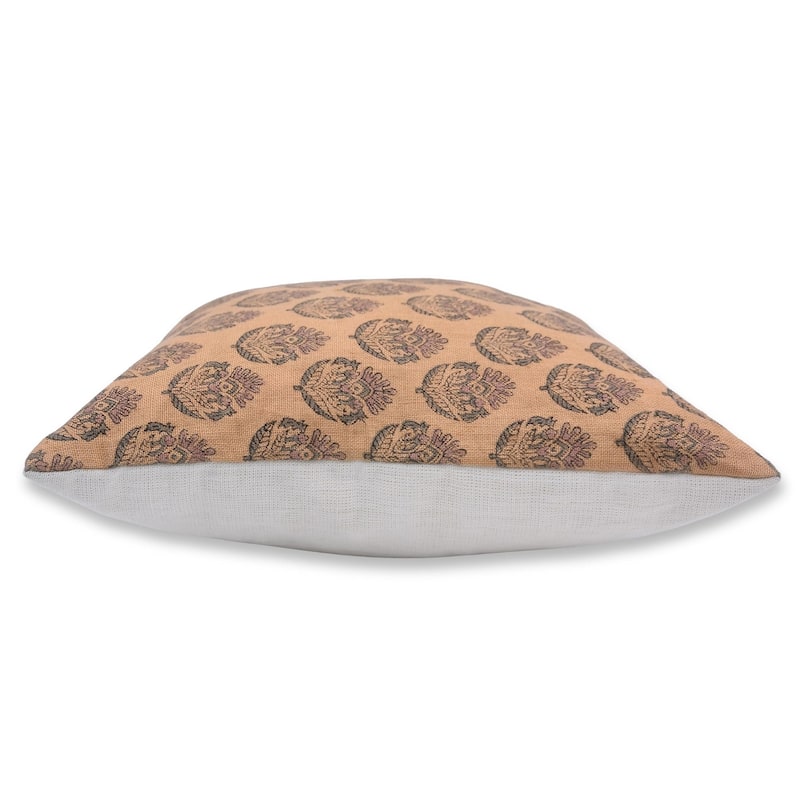 Fabdivine Linen Square Block print pillow Cover