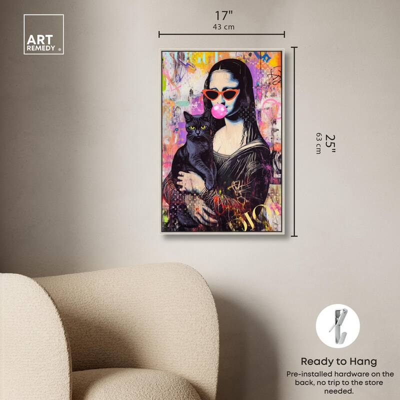 Classical Gal and Her Companion Canvas by Art Remedy
