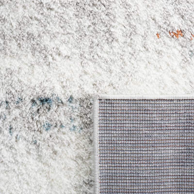 SAFAVIEH Berber Shag Merilda Rug - Blue Rust/Ivory - 5' 5" x 7' 7"