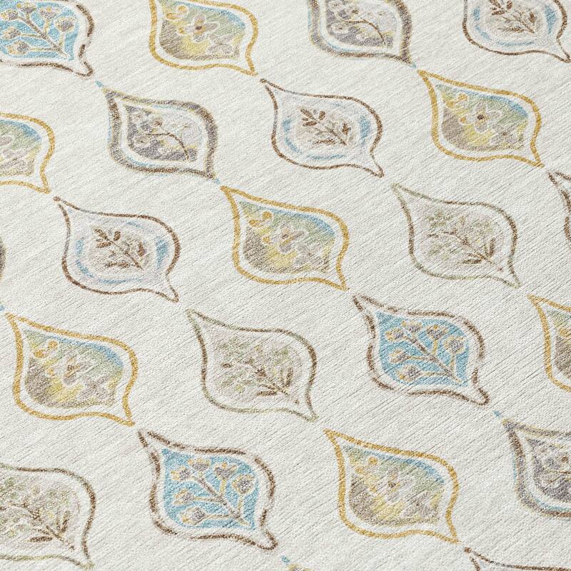 Machine Washable Indoor/ Outdoor Casual Greenwood Chantille Rug