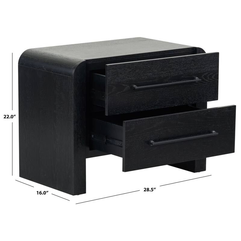 SAFAVIEH Couture Katrina Wood 2 Drawer Nightstand