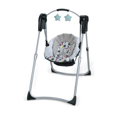 Graco Slim Spaces Compact Swing, Etcher - 39.00 x 35.00 x 23.25