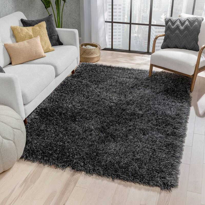 Well Woven Kuki Chie Glam Solid Shag Area Rug