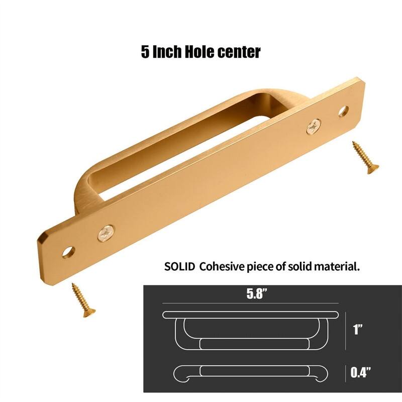 12 Pack 5 Inch Drawer Pulls - 1"L x 1"W