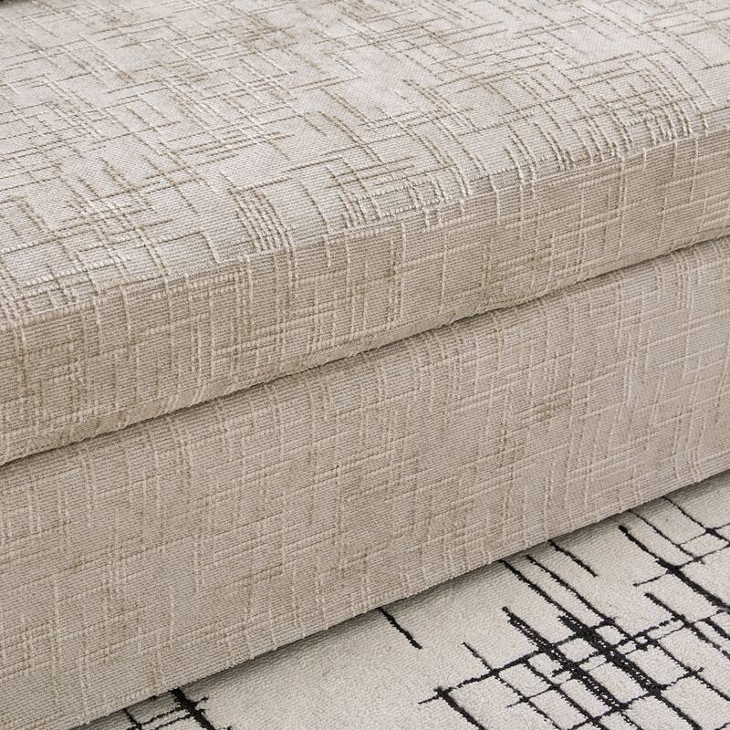 Oversized Chenille Upholstered 3 Seater Sofa, Deep Seat Sofa with Pillows, Lounge Sofa with Removable Upholstery Cover