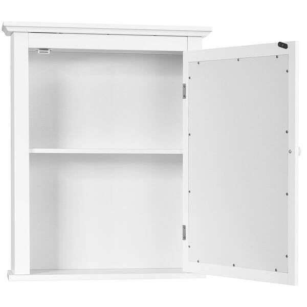 Shop Bathroom Mirror Cabinet Wall Mounted Adjustable Shelf Medicine Storage White On Sale Overstock 30099747