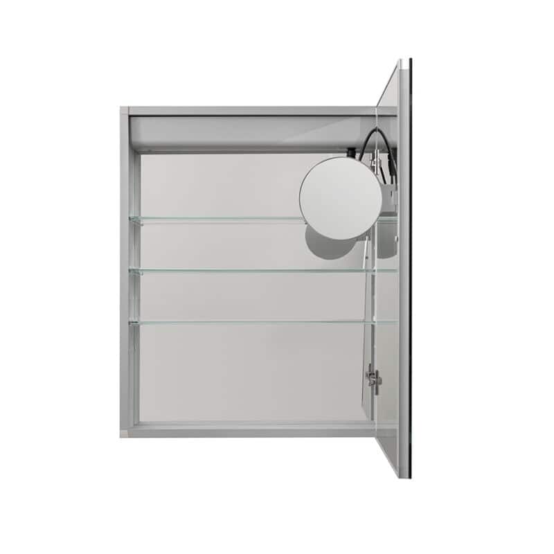 Lighted Medicine Cabinet, Defogger, 3X Vertically Adjustable Magnifying Mirror - 24"x30"/Right-Hinge