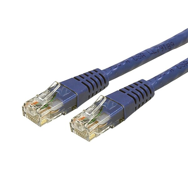 StarTech Cable C6PATCH35BL 35 ft Blue Molded Cat6 UTP Patch Cable ETL Verified Retail C6PATCH35BL