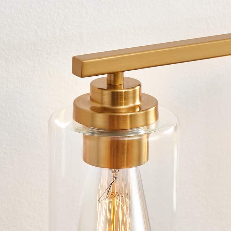 KAWOTI Rive 35" 5-Light Modern Bathroom Vanity Light with Clear Glass