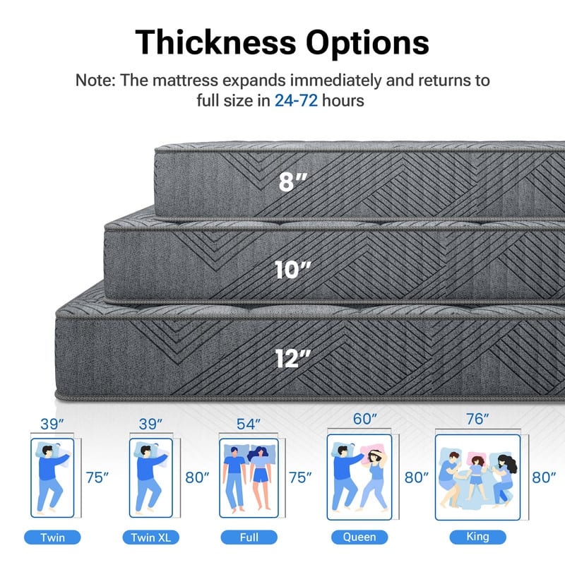 SweDrea 12-Inch Medium Firm Cooling Hybrid Mattress with CertiPUR-US & OEKO-TEX Certification