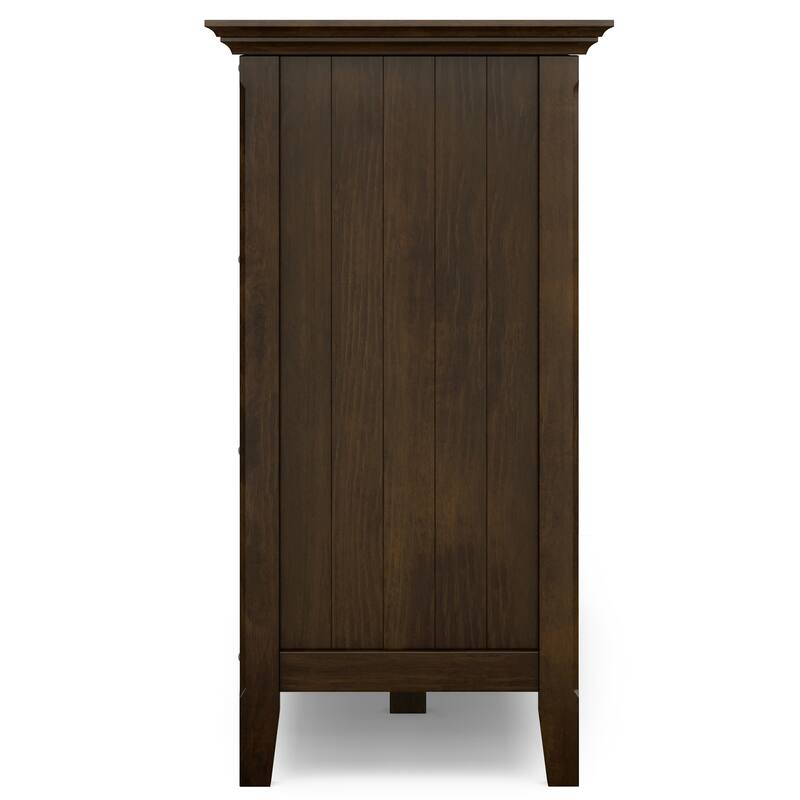 WYNDENHALL Freemont SOLID WOOD 62 inch Wide Transitional Wide Storage Cabinet in Dark Tobacco Brown - 18" D x 62" W x 34" H