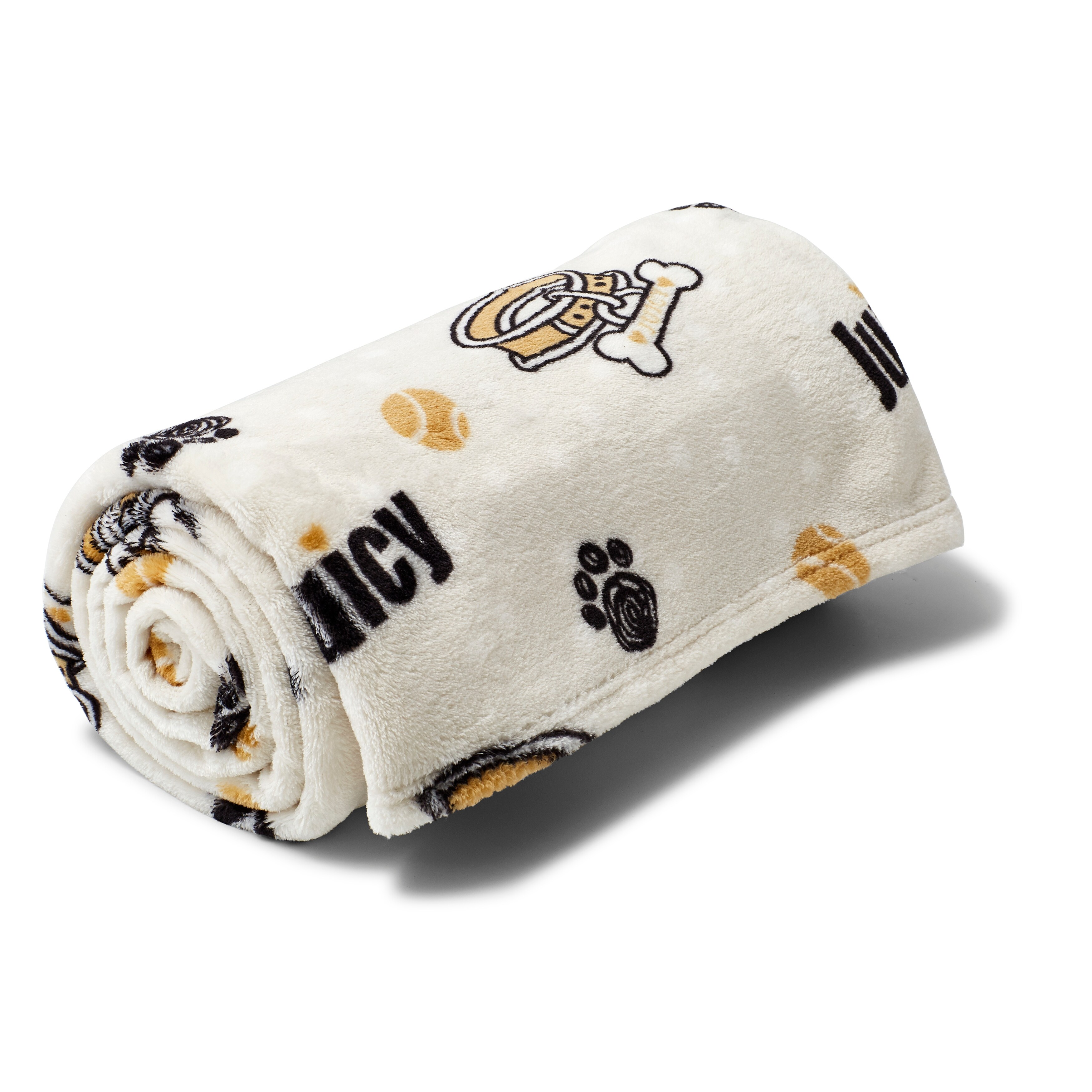 Juicy Couture Pet Bones Paws Soft Plush Microfiber Throw Blanket For Pets Including Cats and Dogs 50x60 Bed Bath Beyond 33590230