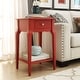 preview thumbnail 7 of 18, Daniella 1-Drawer Wood Storage Accent End Table by iNSPIRE Q Bold Red