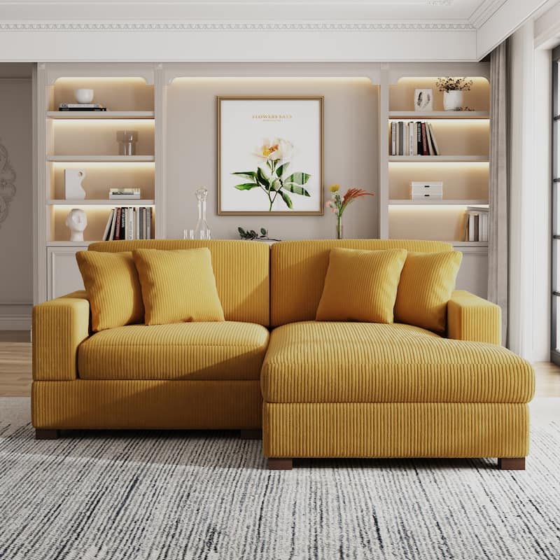 Oversized Modular Sectional Sofa Set with Pillows for Living Room