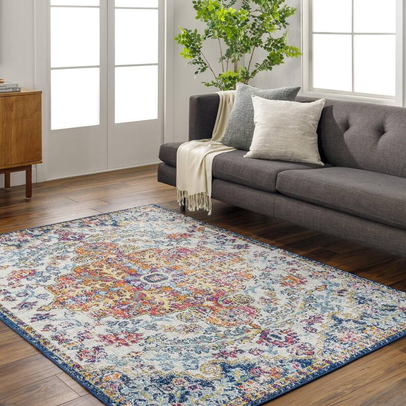 Livabliss Harput Updated Traditional Medallion Area Rug - Multi - 5' 3" x 7' 3"