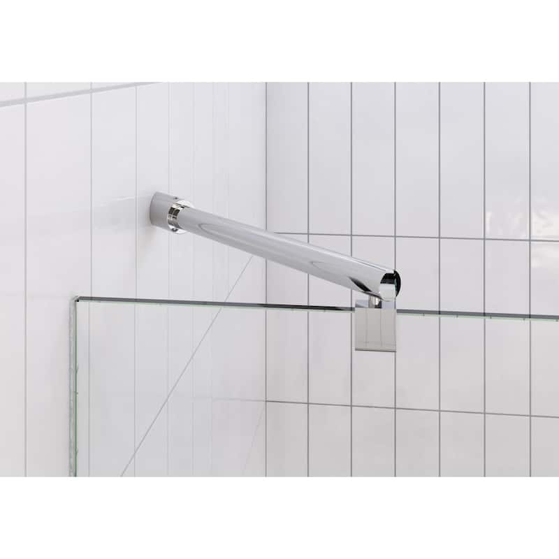 Glass Warehouse 39.25 in. W x 78 in. H Glass Hinged Pivot Frameless 3 Panel Inline Shower Door in