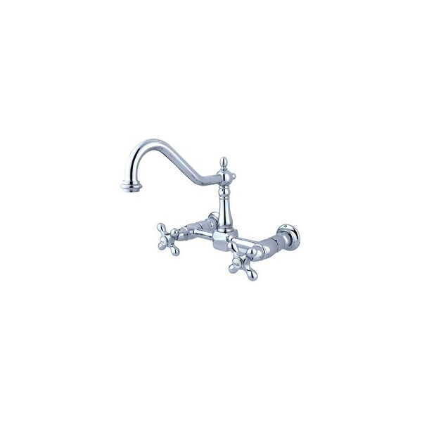 Elements Of Design Es1241ax Double Handle 8 Center Wall Elements Of Design Es1241ax Double Handle 8 Center Wall Mounted Kitchen Faucet With American Cross
