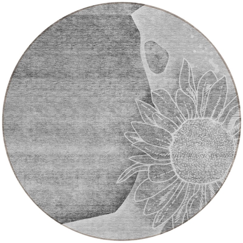 HomeRoots Floral Transitional Rectangle Outdoor Rug