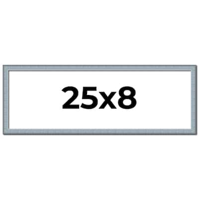 25x8 Frame Rustic Sky Blue Solid Wood Picture Frame | 0.75 Inch