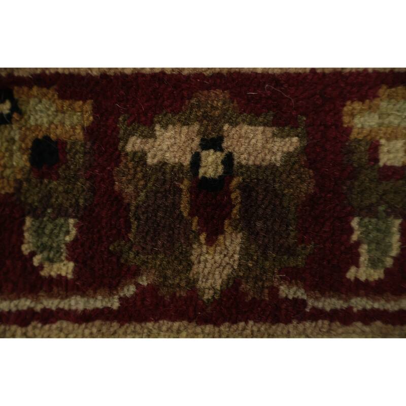 Hand Knotted Oriental 100% Wool Carpet Traditional All-Over Beige & Ivories Agra Area Rug - 4' 0'' X 2' 6''