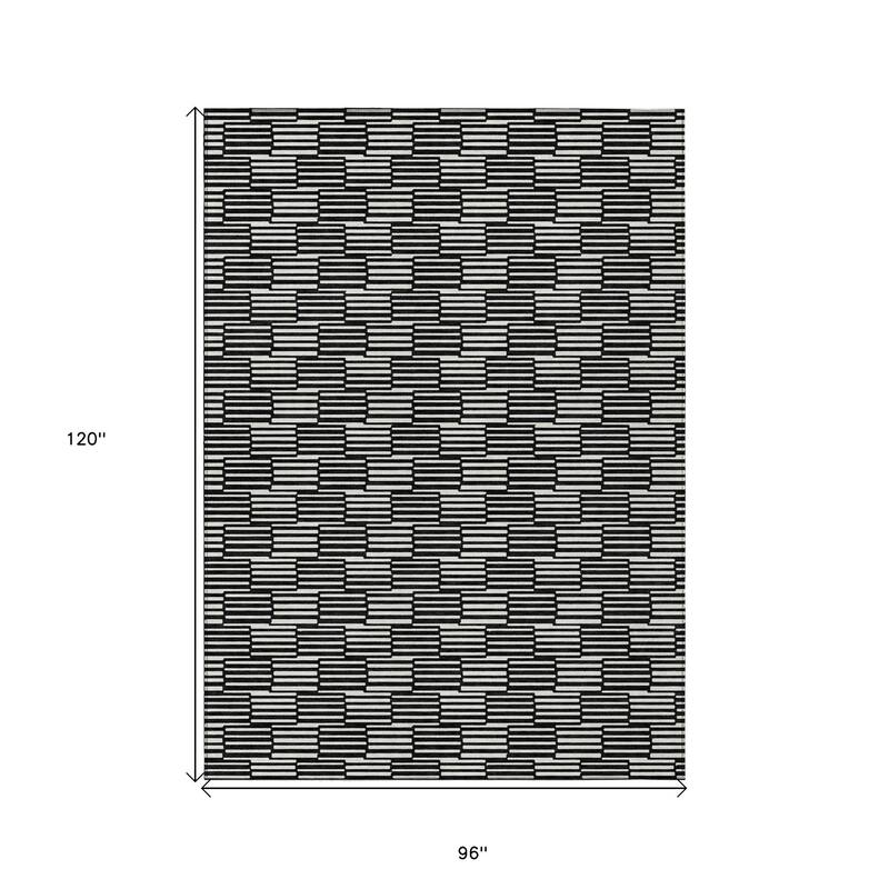 HomeRoots Geometric Transitional Rectangle Outdoor Rug