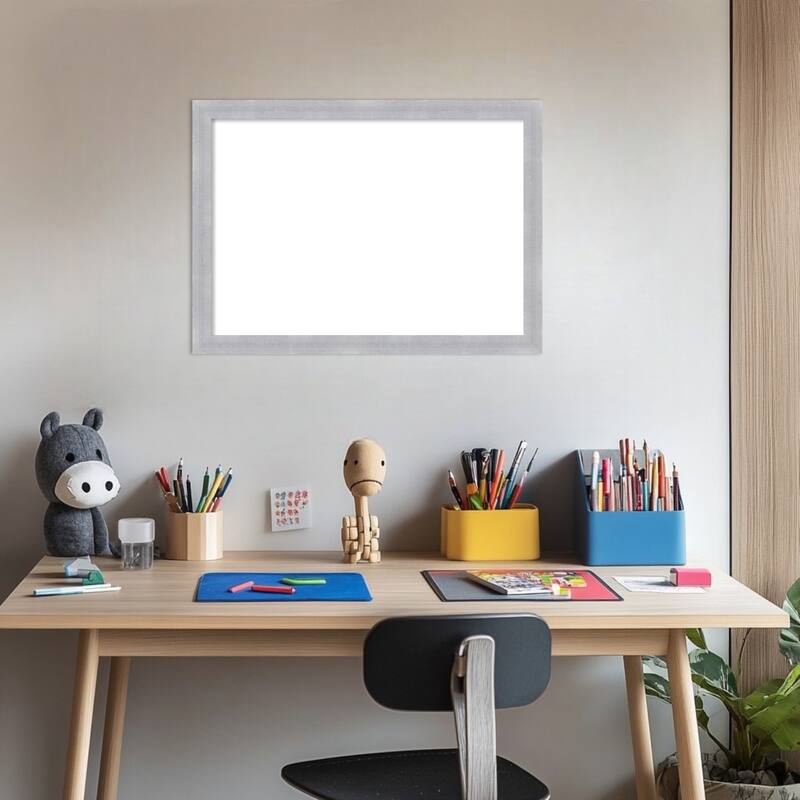 Amanti Art Grace Brushed Gold Narrow Framed Dry Erase Magnetic Board