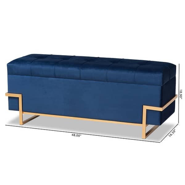 Parker Glam and Luxe Storage Ottoman