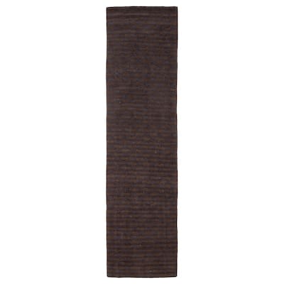 ECARPETGALLERY Hand-knotted Opulence Black, Dark Navy Wool Rug - 3'2 x 11'6
