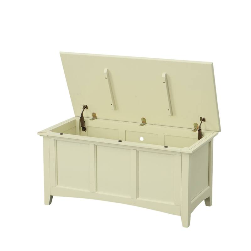 Rectangular Storage Chest - 39" - Antique Cream Finish