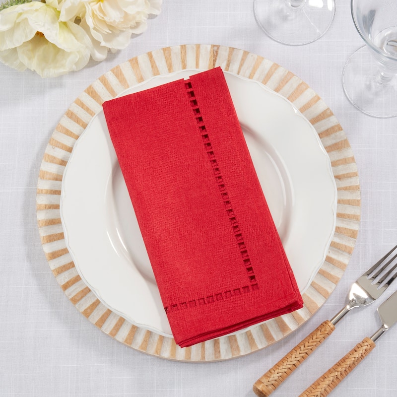 Laser-Cut Hemstitch Napkin (Set of 4)
