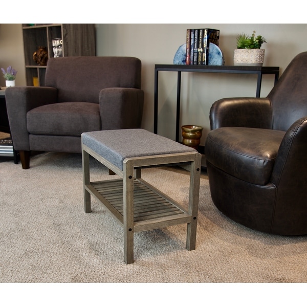 Solid Bamboo Padded Bench. Opens flyout.