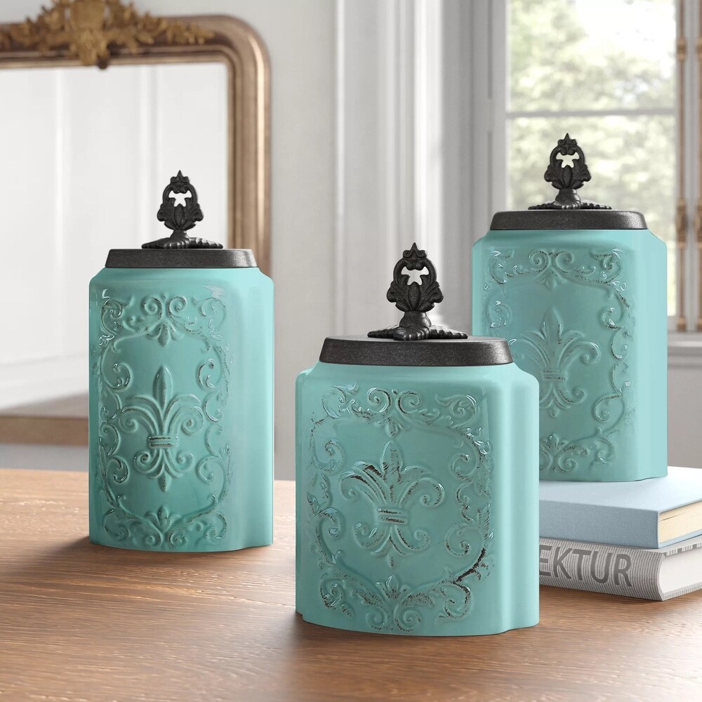 Buy Blue Kitchen Canisters Online at Overstock | Our Best ...