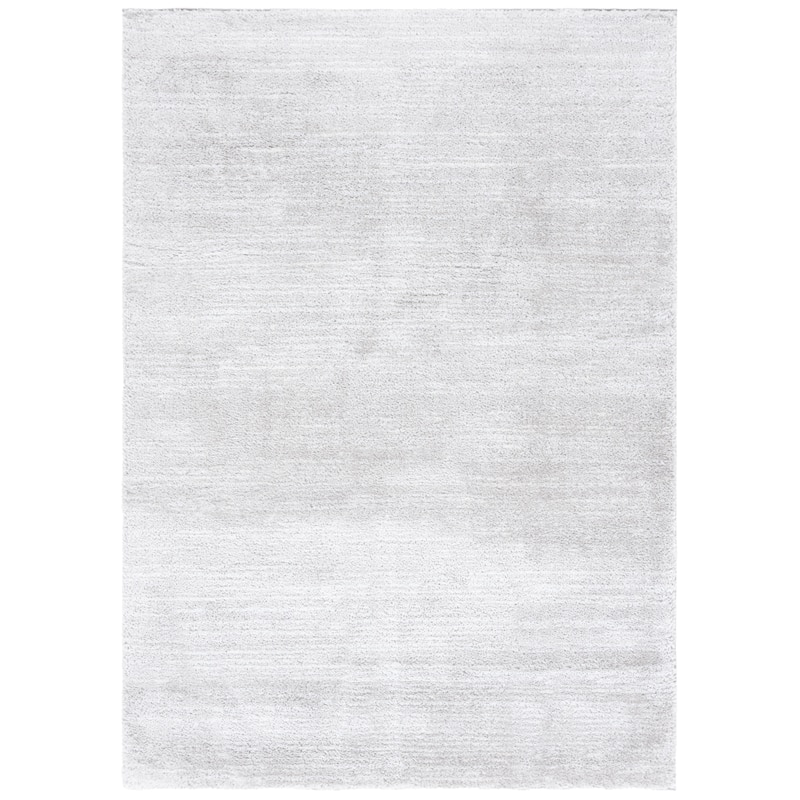 SAFAVIEH Jasmine Renae Glam 1.6-inch Shag Rug - 6'7" Square - Light Grey/Ivory